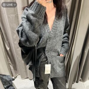 Zara grey cardigan New With Tag